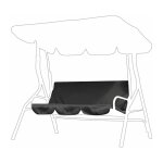 Housse de remplacement impermable pour coussin de balancelle 3 places ¿ housse de protection noire ...