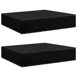 Housses de salon de jardin 2 pcs 12 oeillets 250x250x70 cm