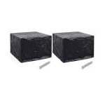 Housses de salon de jardin 2 pcs 8 oeillets 122x112x98 cm