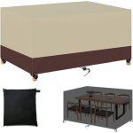 Housse salon de jardin, 420d oxford tissu rectangulaire couverture de protection meubles, impermable ...