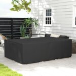 Housse salon de jardin etanche anti - uv tissu oxford noir