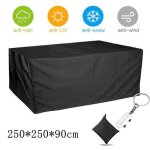 Housse salon de jardin, housse de protection anti - uv impermables de patio de tissu de 210d oxford, ...