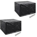 Housses de salon de jardin en rotin vidaxl - noir - 2 personnes - 113x113 cm - impermable et rsistante ...