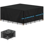 Housse salon de jardin housse table exterieur impermeable, housses pour mobilier de jardin avec cordon ...