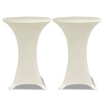 Housse de table Ø 80 cm crème extensible 2 pcs Housse de table Ø 80 cm crème extensible 2 pcs