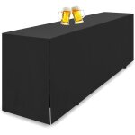 Housse de table a bière noire pour table a bière - 220 x 50 cm - en polyester opaque - lavable - pour ... Housse de table a bière noire pour table a bière - 220 x 50 cm - en polyester opaque - lavable - pour ...