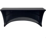 Housse de table de jardin noire, protge - table elastique 180x61x76cm, housse de protection robuste ...