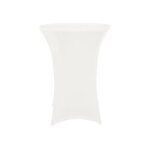 Housse pour table mange debout - blanc