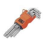Hr 170615 jeu de 9grandes cl�s torx inviolables haute r�sistance hr acier chrome - vanadium support en ...