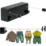 Hthed - corde a linge pliable, fil a linge retractable mural, 2 cordes a linge en acier inoxydable de ... Hthed - corde a linge pliable, fil a linge retractable mural, 2 cordes a linge en acier inoxydable de ...