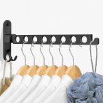 Hthed - etendoir mural, cintre mural support de schage, rotation 90 porte - vtements pliable mural, ...