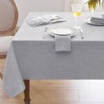 Hthed - nappe gris rectangulaire anti tache 140x100 cm nappe en lin moderne nappe extérieurs impermeable ... Hthed - nappe gris rectangulaire anti tache 140x100 cm nappe en lin moderne nappe extérieurs impermeable ...