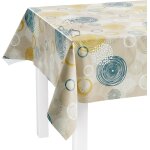 Hthed - nappe lavable au mètre - 220 x 140 cm (bord coupé) - motif tourbillon beige - imperméable - idéal ... Hthed - nappe lavable au mètre - 220 x 140 cm (bord coupé) - motif tourbillon beige - imperméable - idéal ...