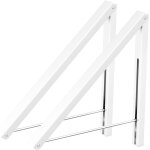 Hthed - schoir mural pliable en aluminium pour vtements - economie d'espace blanc 2 pack white white ...