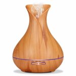 Diffuseur ultrasonique - platinet - padym010lw - bois clair - 400 ml - humidificateur et ioniseur d'air ...