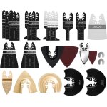Iawan - 82 pices lames de scie oscillantes bois plastique mtal universelle outil multifonctions accessoires ...