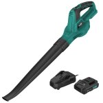 Iceagle souffleur de feuilles avec batterie et chargeur, 20v, vitesse de l'air de 180 km / h, prise souple ...