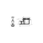 Ideal standard - bonde invisible pour receveur sans capot 90 mm
