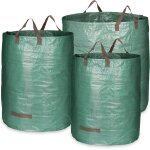 Ijhgv - com - four 3x sac de jardin avec poignes de transport - sac  dchets de jardin pliable en ...