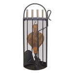 Imex el zorro 10048 serviteur de chemine en inox avec accessoires et soufflet noir 68 x 23 x 14 cm