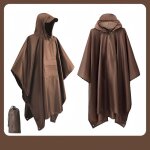 Impermable d'extrieur 3 en 1, housse de pluie multifonction, lger, grand, vtements de pluie, randonne, ...