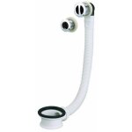 Intercalaire universel de bonde - pour lavabos, bidet et vasque - avec trop - plein - blanc valentin