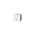 Interrupteur bipolaire avec borne pour repiquage neutre 16ax 250v mosaic - 2 modules - blanc - 0770