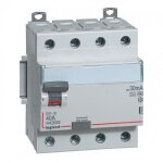 Interrupteur diffrentiel legrand dx3 40a 30ma 4 poles type hpi - vis / vis