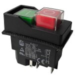 Interrupteurs electromagnetiques a bouton - poussoir pour outils de jardin kjd17 220 v 5 broches - bornes ...