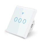 Interrupteur mural tactile intelligent blanc 3 gang 1 way