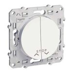 Interrupteur poussoir volet roulant odace 2 positions + stop