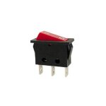Interrupteur de puissance a bascule 10a - 250v spst on - off - avec temoin neon rouge