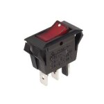 Interrupteur de puissance a bascule 10a - 250v spst on - off - avec temoin neon rouge