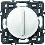 Interrupteur silencieux rond blanc bouton tige vertical