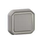 Interrupteur ou va - et - vient 10ax 250v plexo complet encastr� gris (069811l)