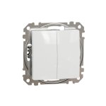 Interrupteur va - et - vient double blanc - schneider electric - sedna design sdd111108 - 2300 w - brillant ...