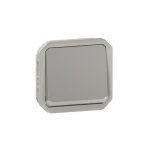 Interrupteur ou va - et - vient lumineux 10ax 250v plexo composable gris (069513l)