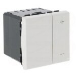 Interrupteur variateur basique 2 fils sans neutre mosaic - 2 modules - blanc Interrupteur variateur basique 2 fils sans neutre mosaic - 2 modules - blanc