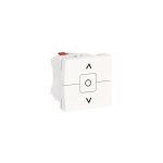 Interrupteur volet - roulant 3 touches 6 a 2 modules blanc unica