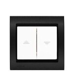 Interrupteur volet roulant blanc delta iris + plaque mtal textur? alu noir - siemens ingenuity for life ...