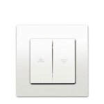 Interrupteur volet roulant blanc delta viva + plaque blanc - siemens Interrupteur volet roulant blanc delta viva + plaque blanc - siemens