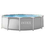 Intex 26716nd piscine hors sol rond gris et bleu