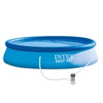 Intex - easy set - piscine avec pompe de filtration - 396x84 cm - rondee - piscine gonflable
