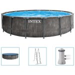 Intex ensemble de piscine greywood prism frame premium 457x122 cm