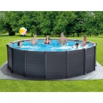 Intex ensemble de piscine hors sol graphite gray panel 478x124 cm