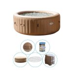 Intex - purespa bubble massage - jacuzzi - 196 x 71 cm - avec housse isolante - beige