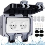 Ip66 prise �tanche, prises ext�rieure r�sistant aux intemp�ries, prise murale pour ext�rieur, bo�te de ...