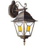 Janel applique ext�rieure descendante. noir dore. e27 max 60w. ampoule non incluse