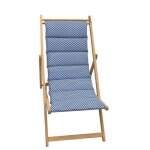 Jardin prive chilienne matelass�e fjord - toile amovible - bleu indigo