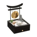 Jardin zen coffret tiroir bouddha avec bougie, gong et d�coration